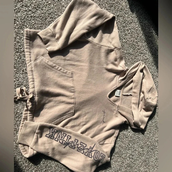 PINK Victoria's Secret Tops - Pink cropped hoodie